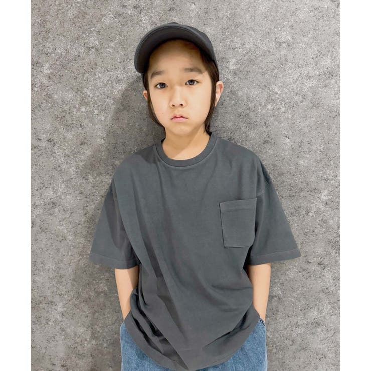 6-5チャコール | SHISKY ピグメントオーバーサイズTシャツ キッズ | NEXT WALL