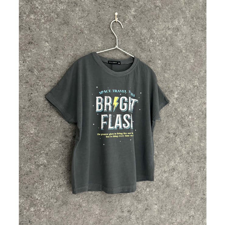 16-3チャコール/A | SHISKY ピグメントオーバーサイズドルマンプリントTシャツ キッズ | NEXT WALL