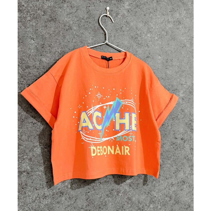 SHISKY オーバーサイズショートレングスプリントTシャツ キッズ