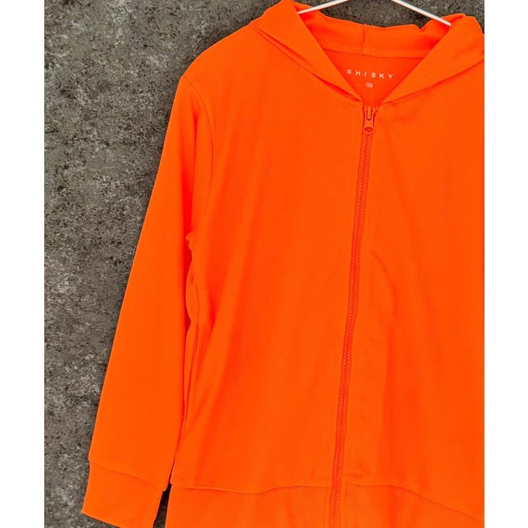 8-4オレンジ | UVカット ドライジップパーカー キッズ | NEXT WALL