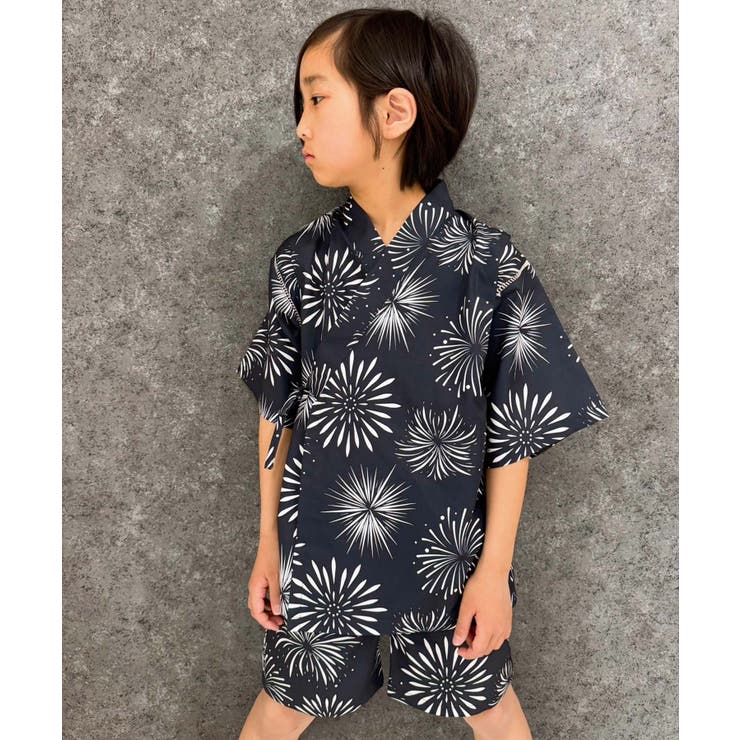 12-11花火チャコール | 接触冷感 SHISKY 甚平 | NEXT WALL