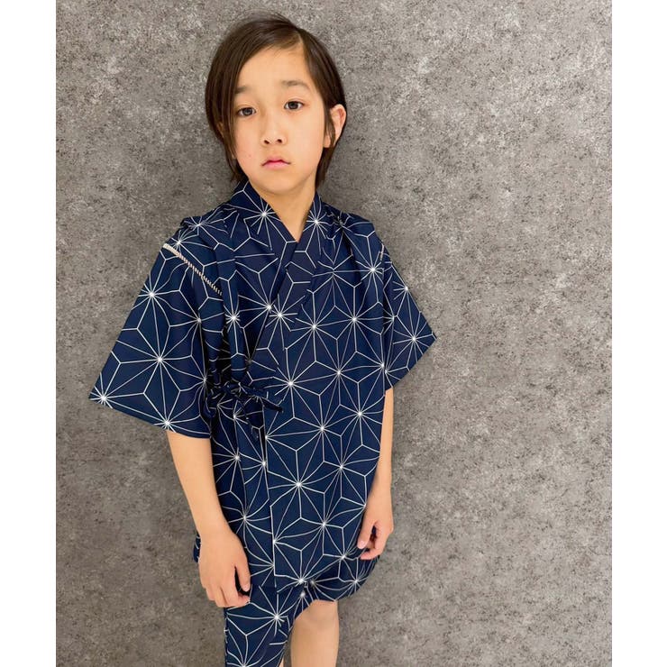 12-7麻の葉ネイビー | 接触冷感 SHISKY 甚平 | NEXT WALL