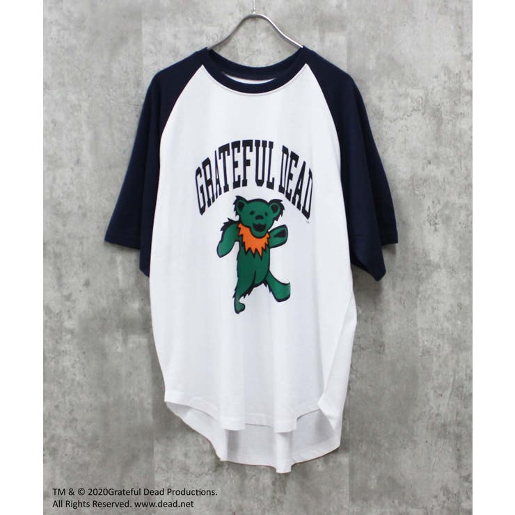 14-10ホワイト×ネイビー/C | GRATEFULDEAD オーバーサイズTシャツ メンズ | NEXT WALL