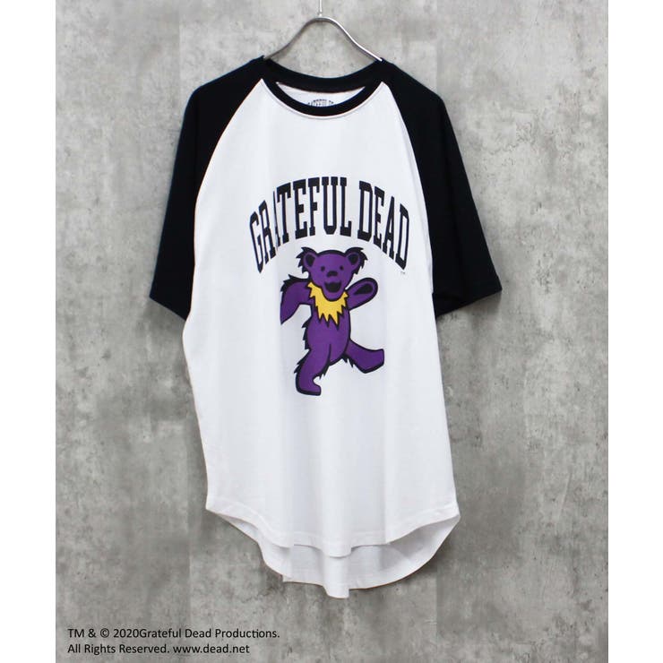 14-11ホワイト×ブラック/C | GRATEFULDEAD オーバーサイズTシャツ メンズ | NEXT WALL