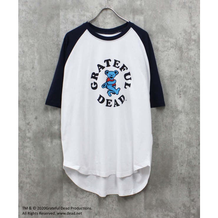 14-12ホワイト×ネイビー/D | GRATEFULDEAD オーバーサイズTシャツ メンズ | NEXT WALL