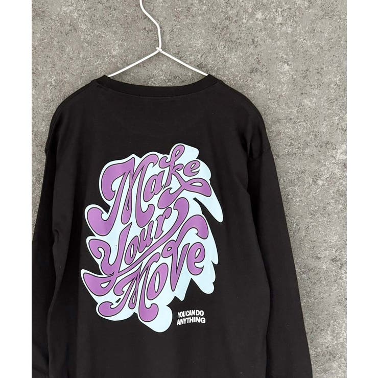 9-9ブラック/C | オーバーサイズプリントロンT キッズ 長袖Tシャツ | NEXT WALL