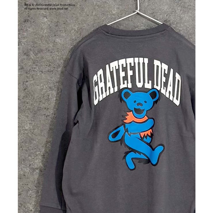 16-12チャコール/C | GRATEFULDEAD オーバーサイズロングスリーブTシャツ キッズ | NEXT WALL