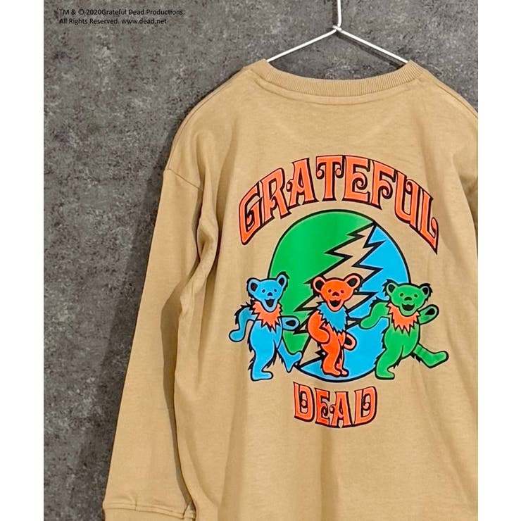 16-14ベージュ/D | GRATEFULDEAD オーバーサイズロングスリーブTシャツ キッズ | NEXT WALL