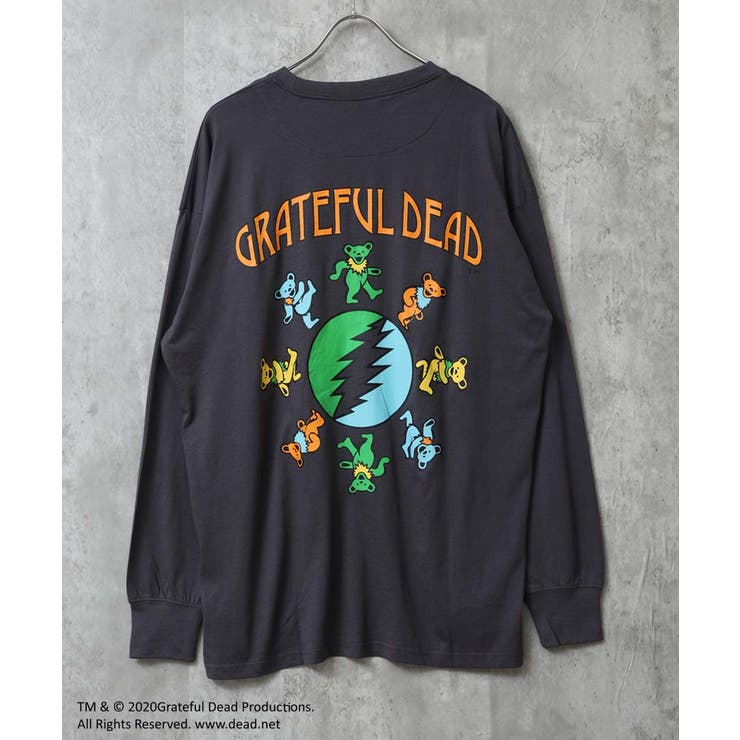 20-20チャコール/E | GRATEFULDEAD オーバーサイズロングスリーブTシャツ メンズ | NEXT WALL