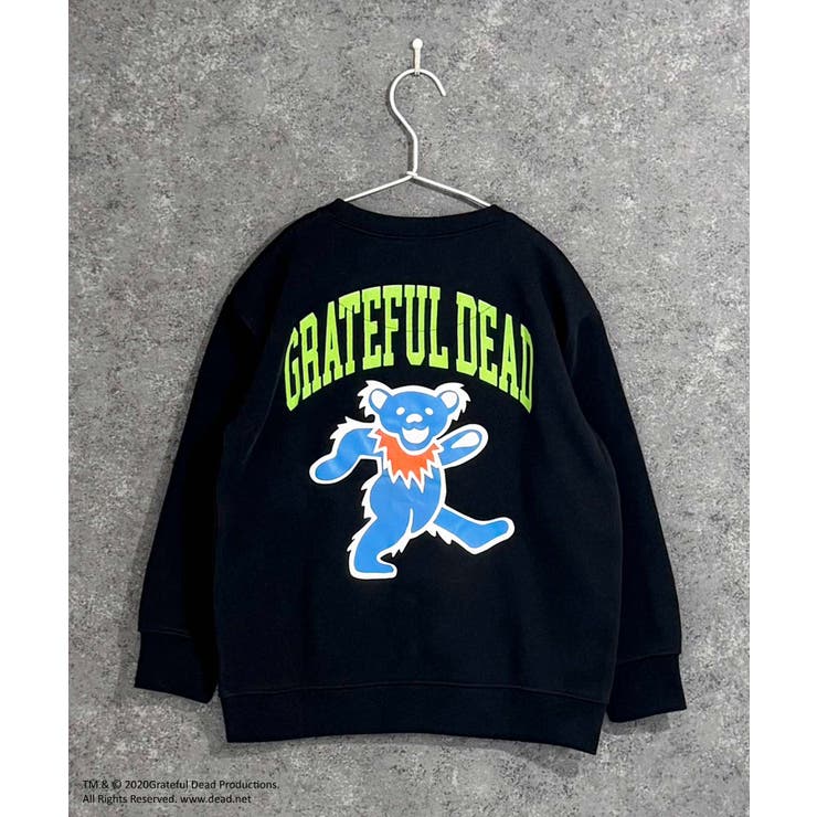 16-16ブラック/D | GRATEFULDEAD オーバーサイズ裏起毛トレーナー キッズ | NEXT WALL