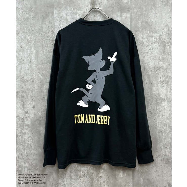 14-14チャコール/D | TOM&JERRY バックプリントBIGトレーナー メンズ | NEXT WALL