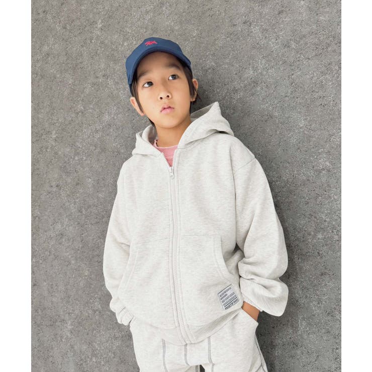 6-1オートミール | 裏起毛ZIPオーバーパーカー キッズ 子供服 | NEXT WALL