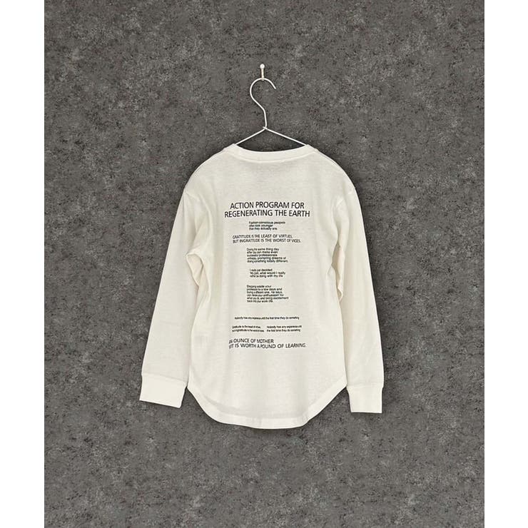 9-4オフホワイト/B | プリントヘムロンT キッズ 子供服 | NEXT WALL