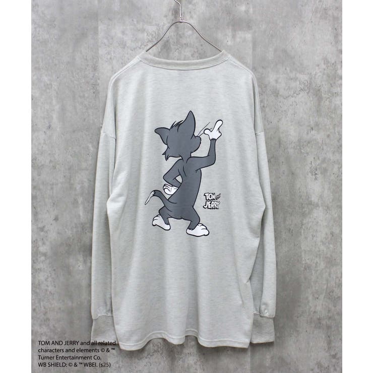 16-5オートミール/B | TOM&JERRY バックプリントBIGトレーナー メンズ | NEXT WALL