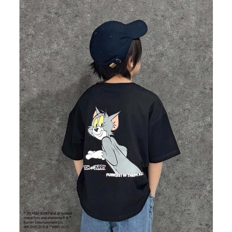 16-16ブラック/D | TOM&JERRY オーバーサイズTシャツ キッズ | NEXT WALL