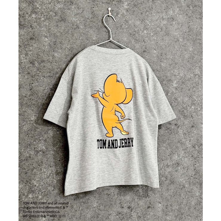 16-2杢グレー/A | TOM&JERRY オーバーサイズTシャツ キッズ | NEXT WALL