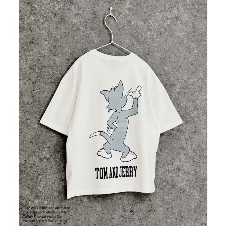 16-5オフホワイト/B | TOM&JERRY オーバーサイズTシャツ キッズ | NEXT WALL