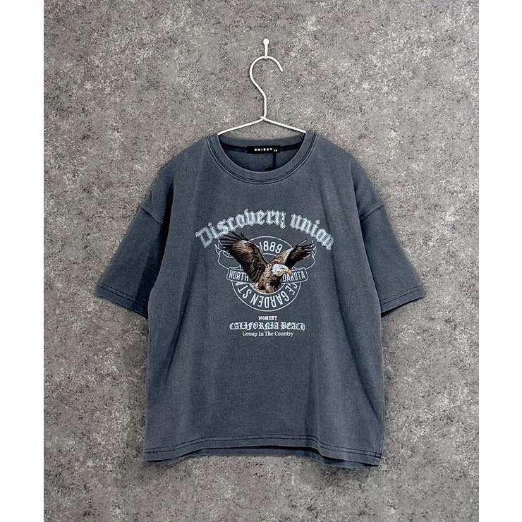 10-10ブラック | ピグメント染めオーバーサイズプリントTシャツ キッズ 子供服 | NEXT WALL
