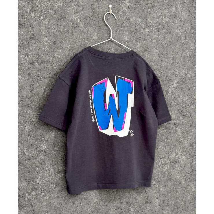 9-8チャコール/C | オーバーサイズプリントTシャツ キッズ 子供服 | NEXT WALL