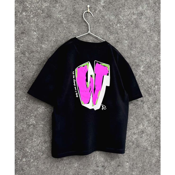 9-9ブラック/C | オーバーサイズプリントTシャツ キッズ 子供服 | NEXT WALL