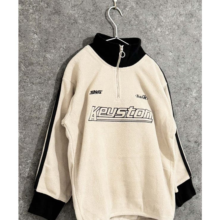 4-1G/ベージュ | マイクロフリース ハーフジップトレーナー キッズ | NEXT WALL