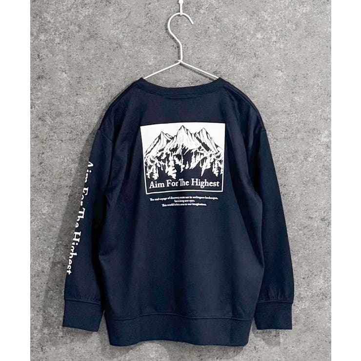 9-2ネイビー/A | ミニ裏毛 マウンテンBIGトレーナー キッズ | NEXT WALL