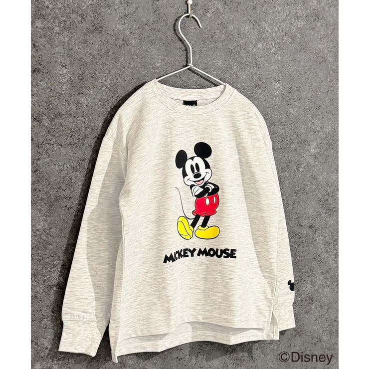 16-1オートミール/A | MICKEYMOUSE ミニ裏毛 ビックトレーナー | NEXT WALL