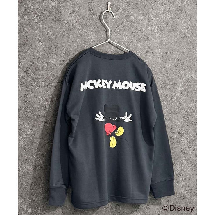 16-12チャコール/C | MICKEYMOUSE ミニ裏毛 ビックトレーナー | NEXT WALL