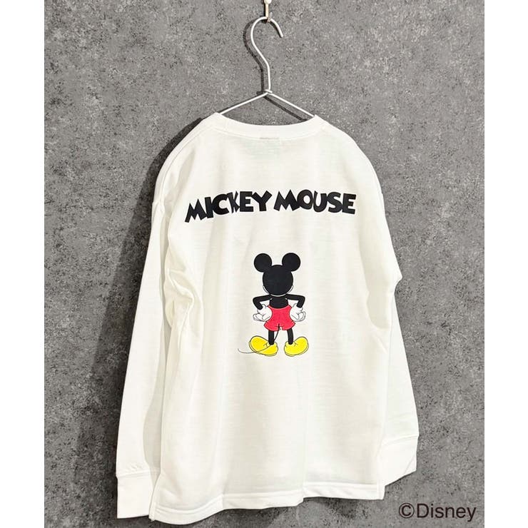 16-13オフホワイト/D | MICKEYMOUSE ミニ裏毛 ビックトレーナー | NEXT WALL