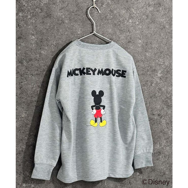 16-14杢グレー/D | MICKEYMOUSE ミニ裏毛 ビックトレーナー | NEXT WALL