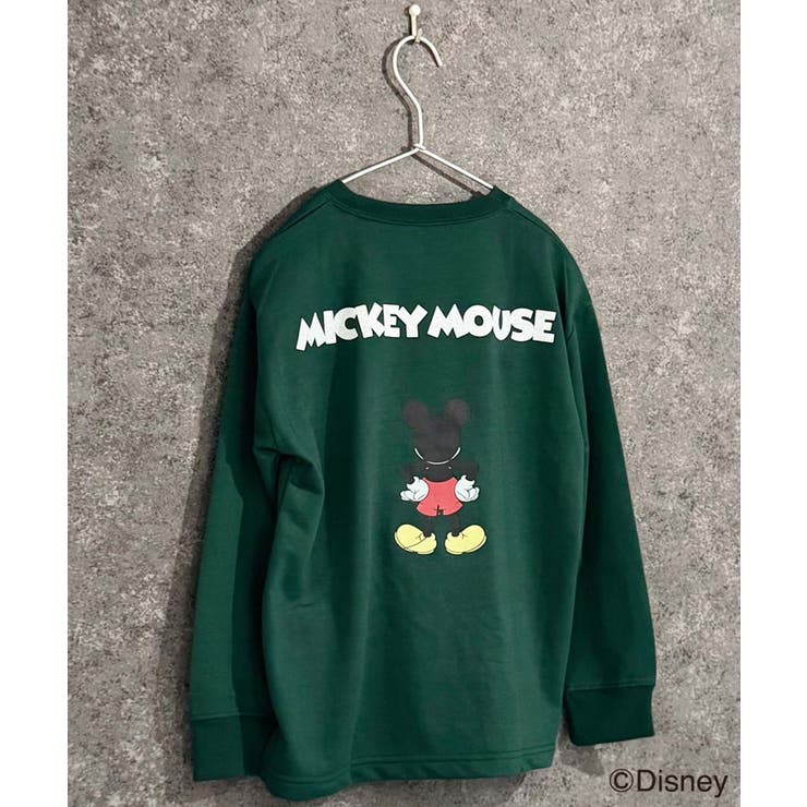 16-15D/グリーン/D | MICKEYMOUSE ミニ裏毛 ビックトレーナー | NEXT WALL