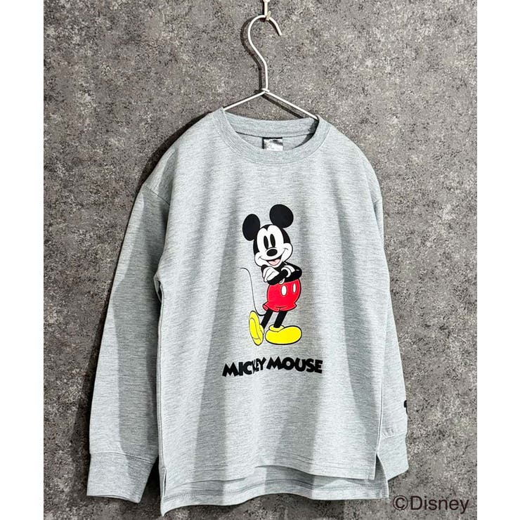 16-2杢グレー/A | MICKEYMOUSE ミニ裏毛 ビックトレーナー | NEXT WALL
