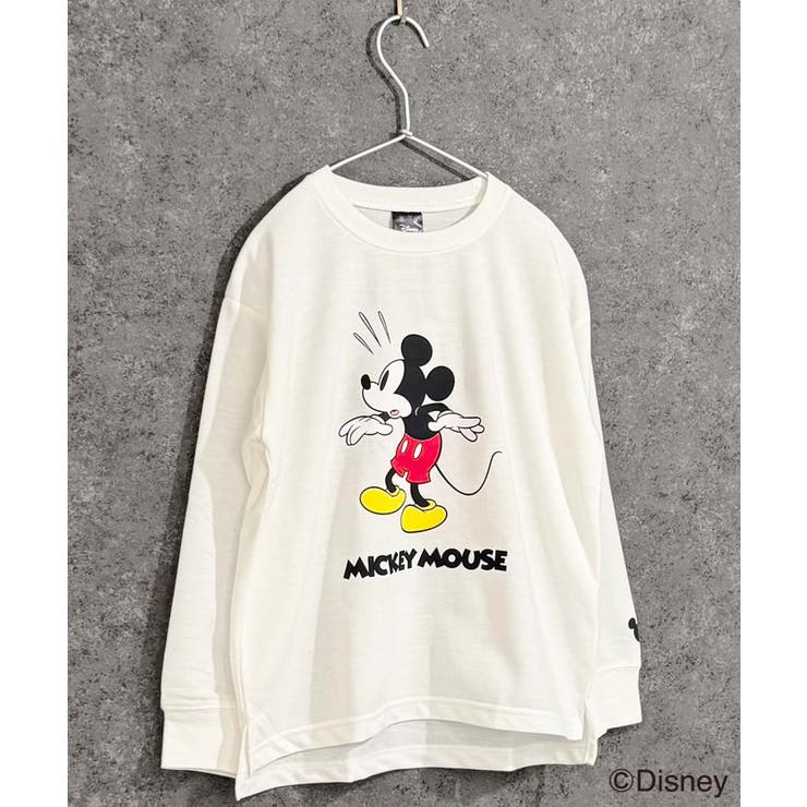 16-5オフホワイト/B | MICKEYMOUSE ミニ裏毛 ビックトレーナー | NEXT WALL