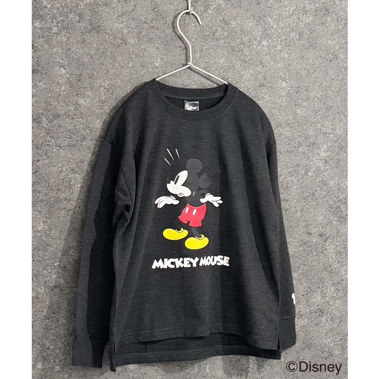 16-7杢チャコール/B | MICKEYMOUSE ミニ裏毛 ビックトレーナー | NEXT WALL