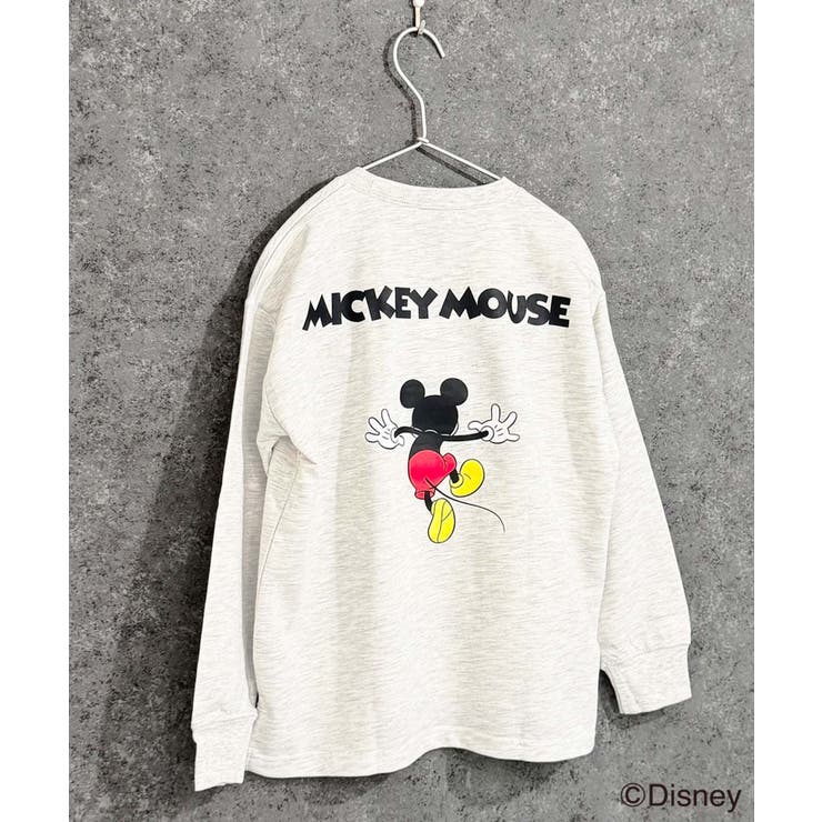 16-9オートミール/C | MICKEYMOUSE ミニ裏毛 ビックトレーナー | NEXT WALL