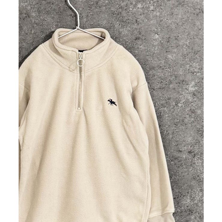 4-1G/ベージュ | POLOCHAMPS BIGハーフジップトレーナー ポロチャンプス | NEXT WALL