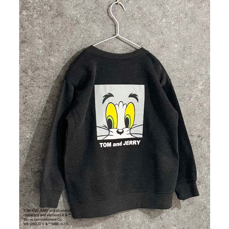 8-7杢チャコール/B | TOM&JERRY 裏起毛トレーナー キッズ | NEXT WALL