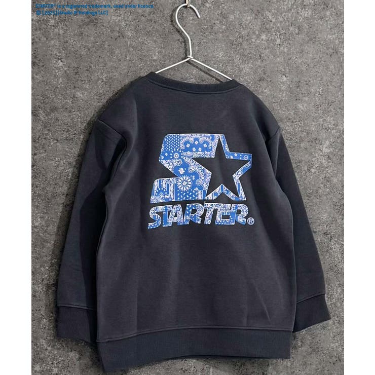 8-7チャコール/B | STARTER 裏起毛トレーナー キッズ | NEXT WALL