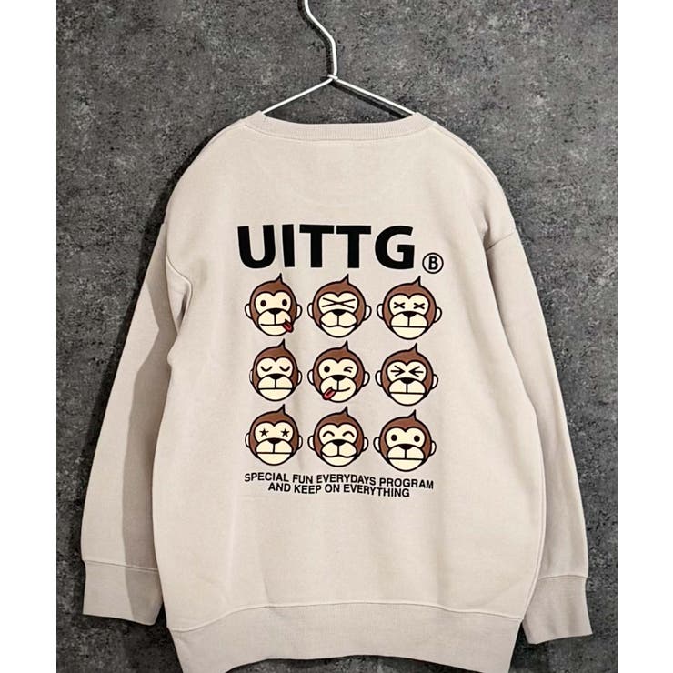 8-5G/ベージュ/B | UITTG ウイッグ 裏起毛トレーナー | NEXT WALL