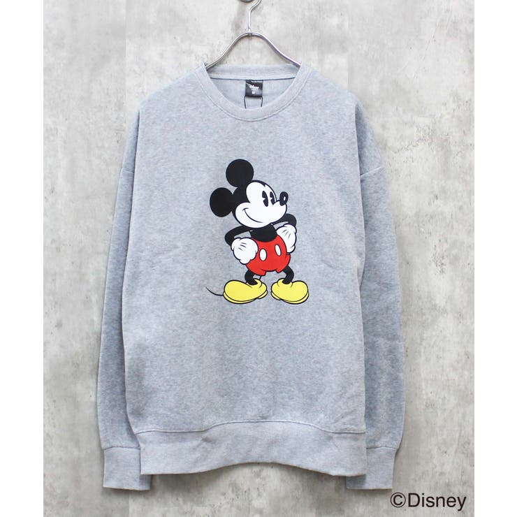 16-2杢グレー/A | MICKEY MOUSE ミッキーBIGトレーナー | NEXT WALL