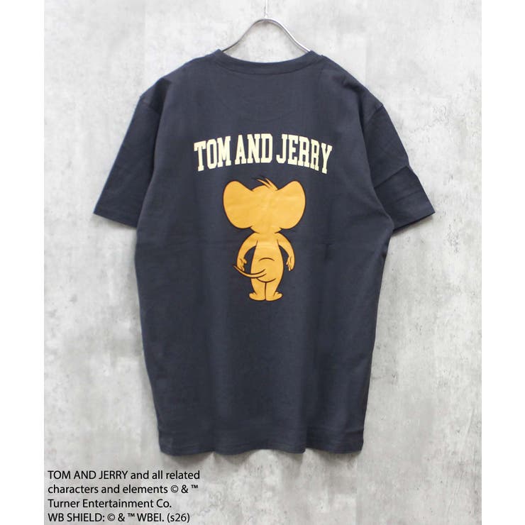 8-7チャコール/B | TOM&JERRY プリントTシャツ メンズ | NEXT WALL