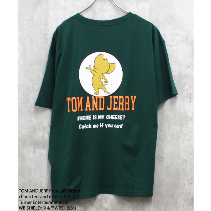 16-3D/グリーン/A | TOM&JERRY プリント BIG | NEXT WALL