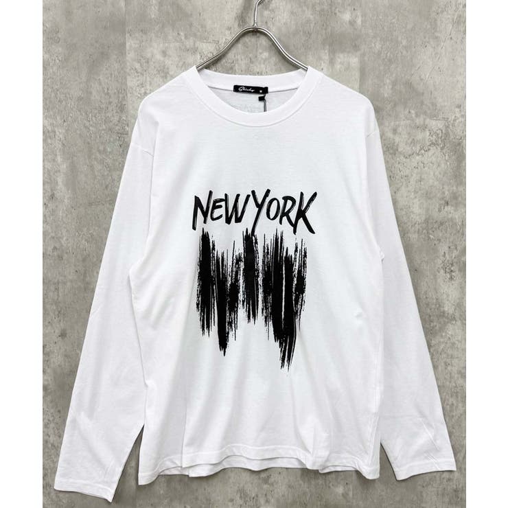8-1オフホワイト | プリント長袖Tシャツ メンズ ロンT | NEXT WALL