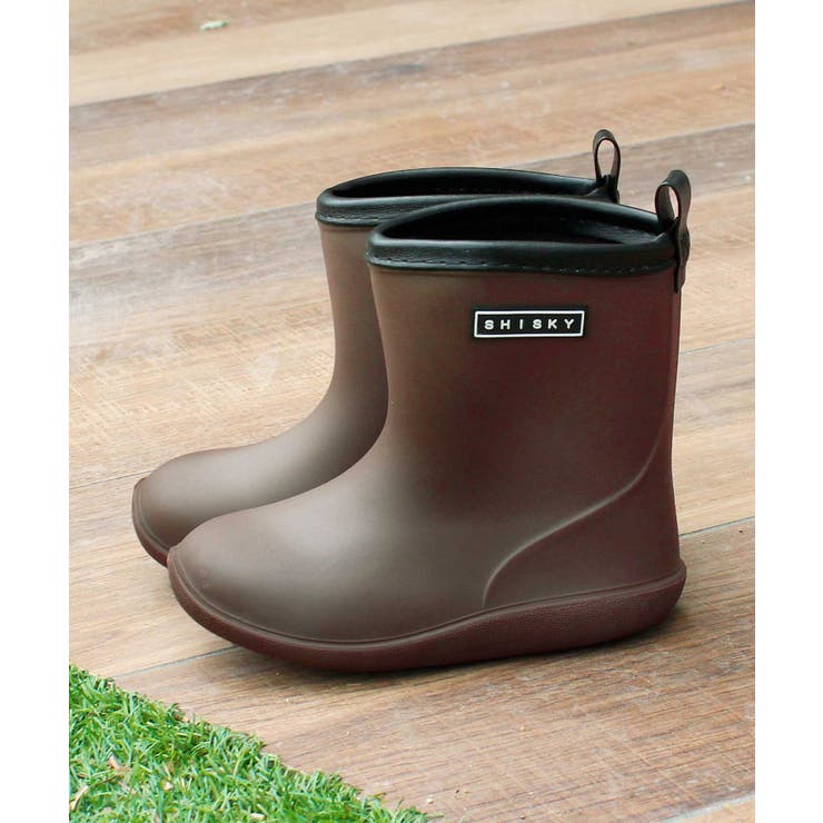 16-10ブラウン×ブラック/B | 新入荷、厚底風レインブーツ 長靴 キッズ | NEXT WALL