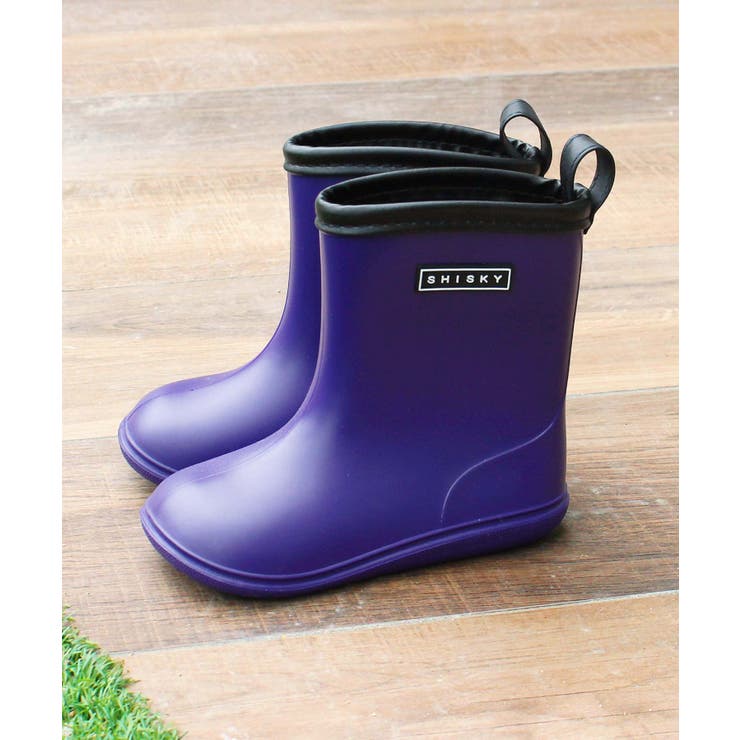 16-8パープル×ブラック/B | 新入荷、厚底風レインブーツ 長靴 キッズ | NEXT WALL