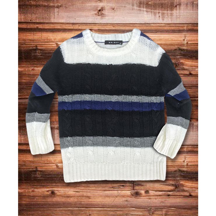 16-12ブラックミックス | キッズ ニット セーター | NEXT WALL