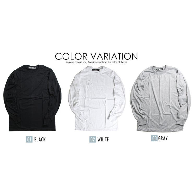 無地 長袖Tシャツ 全3色 M-XXL 長袖 ロンt