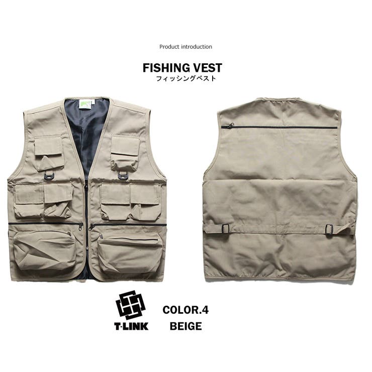 多機能 フィッシングベスト メッシュ[品番：TLKM0001838]｜T