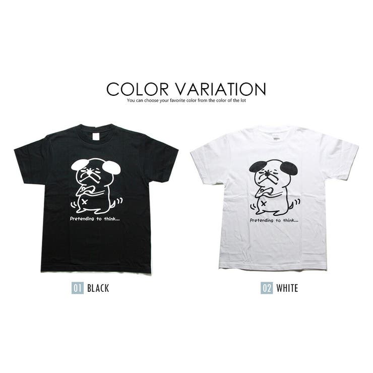 DSSDesignアニマルらくがきTシャツブルの独り言考えるふりいぬTシャツメンズレディースドッグTシャツ大きいサイズゆるキャラ愛犬パロディTシャツおもしろキャラクターデザインTシャツブラック黒ホワイト白M-2XL春