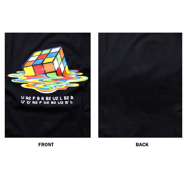 グラフィックTシャツメルトキューブメンズ春夏秋冬用コットン100%黒/白M-L【白黒デザインTシャツパロディTシャツメンズTシャツ半袖レディーストップス夏おもしろTシャツ笑えるTシャツ個性的】